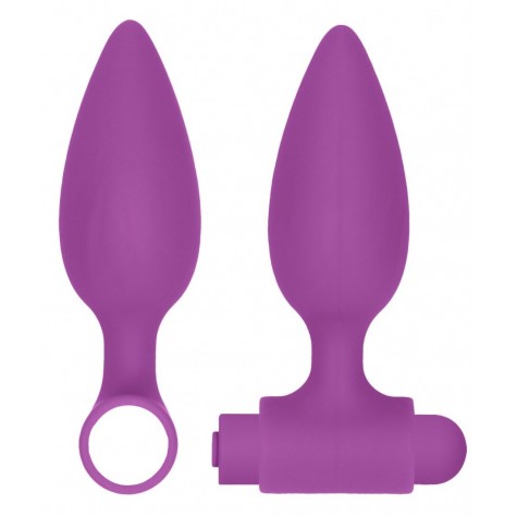 Фиолетовый анальный вибронабор USB-Rechargeable Anal Set