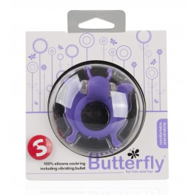 Фиолетовая вибронасадка Butterfly в форме бабочки